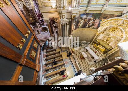 France, Ain, Ars sur Formans, the church and the attached basilica and the chapel of Cure (priest) d'Ars Stock Photo