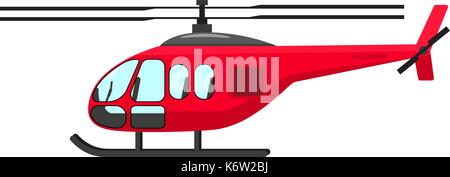 Vector illustration of a cartoon helicopter Stock Vector