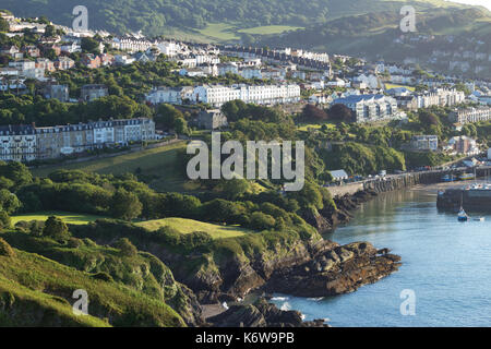 Aerial view of Ilfracombe from the summit of Hillsborough Stock Photo