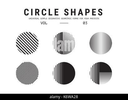 Universal circle shapes set Stock Vector
