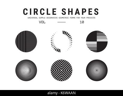 Universal circle shapes set Stock Vector