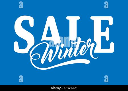 Inscription Winter Sale Stock Vector