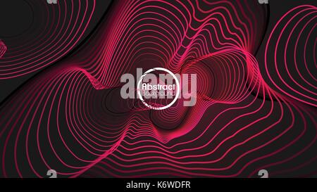 Abstract Map of Topographic Lines Background - Vector Illustration Stock Vector