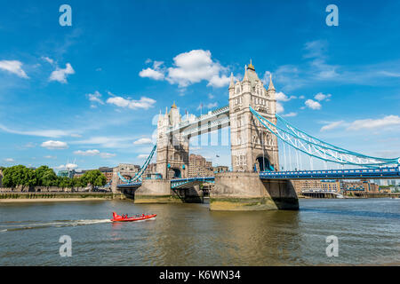 Tower Bridge over the Thames, Southwark, London, England, Great Britain
