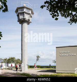 Former watchtower of the GDR, Baltic Sea Border Tower, Baltic resort Kühlungsborn, Mecklenburg-Western Pomerania, Germany Stock Photo