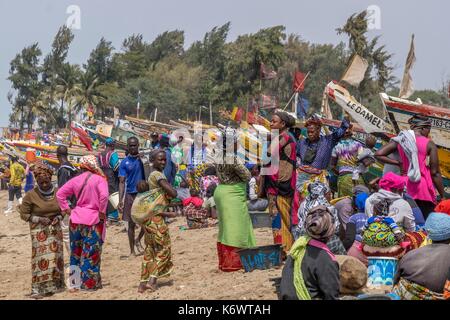 Senegal, Casamance, Kafountine, fishing harbour Stock Photo