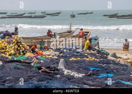 Senegal, Casamance, Kafountine, fishing harbour Stock Photo