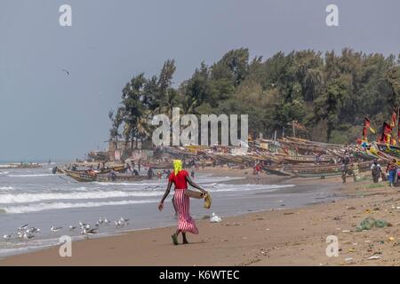 Senegal, Casamance, Kafountine, fishing harbour Stock Photo