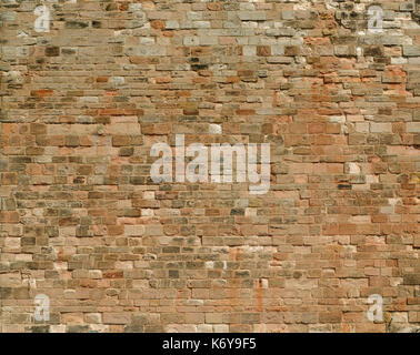 Large wall made old bricks Stock Photo