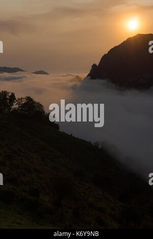 Early morning cloud inversion over Windermere from Gummers How Stock ...