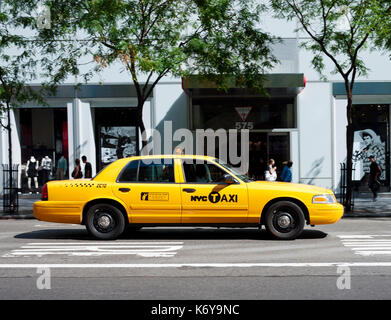 Yellow Taxi Cab Stock Photo