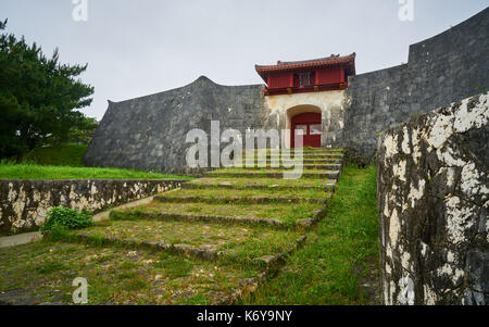 ancient gate of Shuri Castle in Okinawa, Japan Stock Photo