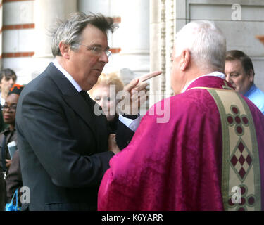 Cardinal Cormac Murphy-O'Connor speaking on stage at Hay Festival 2015 ...