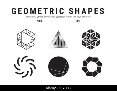 Universal geometric shapes set Stock Vector