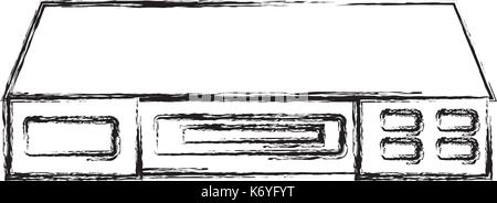 VHS player isolated Stock Vector