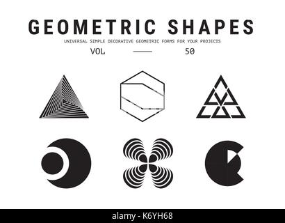 Universal geometric shapes set Stock Vector