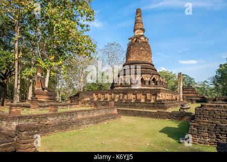 Thailand, Kamphaeng Phet province, Kamphaeng Phet, Historical Park listed as World Heritage by UNESCO, Wat Phra That Stock Photo