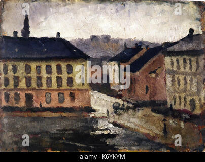 Olaf Rye's Square towards South East 1882 by Edvard Munch Stock Photo ...