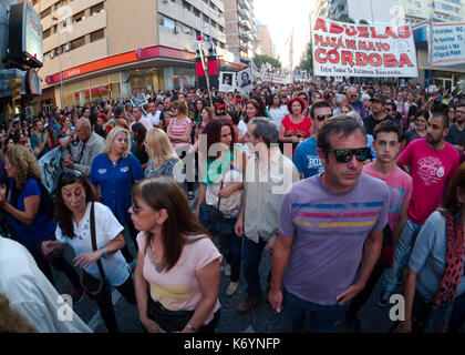 Cordoba, Argentina - March 24, 2016: Demonstrations on the Day of Remembrance for Truth and Justice (Día de la Memoria por la Verdad y la Justicia). Stock Photo