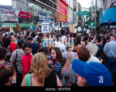 Cordoba, Argentina - March 24, 2016: Demonstrations on the Day of Remembrance for Truth and Justice (Día de la Memoria por la Verdad y la Justicia). Stock Photo