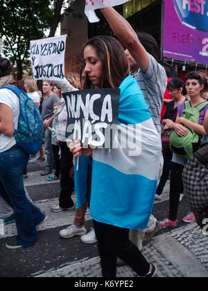 Cordoba, Argentina - March 24, 2016: Demonstrations on the Day of Remembrance for Truth and Justice (Día de la Memoria por la Verdad y la Justicia). Stock Photo