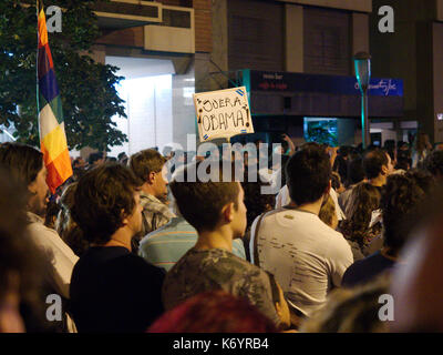 Cordoba, Argentina - March 24, 2016: Demonstrations on the Day of Remembrance for Truth and Justice (Día de la Memoria por la Verdad y la Justicia). Stock Photo