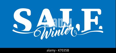 Inscription Winter Sale Stock Vector