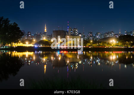 SAO PAULO, Brazil - june - 09 2017, Ibirapuera Park. The Ibirapuera is one of Latin America largest city parks. Stock Photo