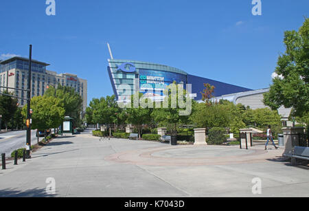 Atlanta, USA - August 28, 2014:  The Georgia Aquarium at Pemberton Place. Stock Photo