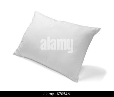 close up of  a white pillow on white background Stock Photo