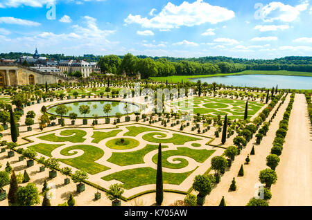 Versailles, France: Gardens of the Versailles Palace near Paris, France. Stock Photo