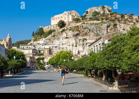 Scicli (Sicily, Italy) - View of the old town. Thanks to its elegant palazzi and churches, and its picturesque shape, it is famously known as the “Bar Stock Photo