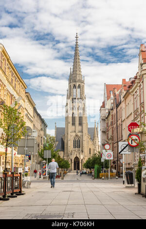 St. Mary's church (Kościół Mariacki w Katowicach) in Katowice city centre, Katowice in 2017, Poland Stock Photo