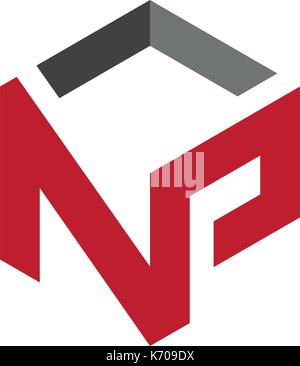 N Letter Property Logo Template Stock Vector
