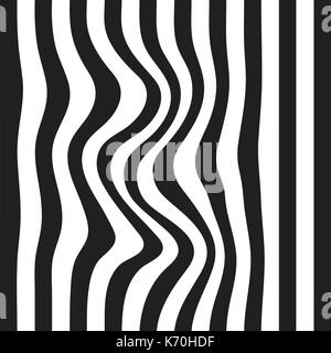 Striped abstract background. black and white zebra print. Vector seamless illustration. eps10 Stock Vector