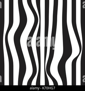 Striped abstract background. black and white zebra print. Vector seamless illustration. eps10 Stock Vector
