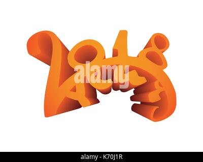 2018 Happy New Year or Christmas Background creative greeting card design, can be used for flyers, invitation, posters, brochure, banners, calendar. Stock Vector
