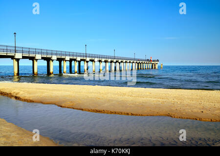 Sea promenade. City-resort Pionersky, Neukuhren, Kaliningrad region Russia Stock Photo