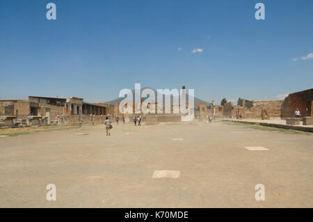Pompeii archaeological site, Campania, Italy, Europe Stock Photo