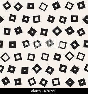 Seamless primitive jumble minimalism patterns. Randomly scattered geometric shapes. Abstract background design Stock Vector