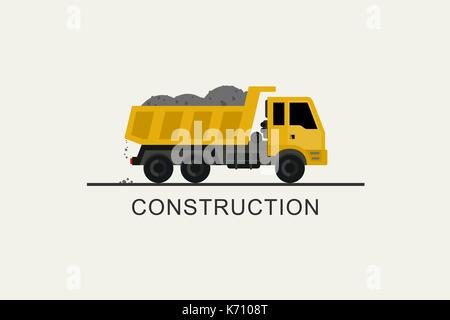 Construction truck icon Stock Vector