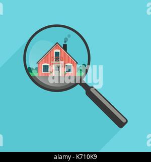 House search with magnifier Stock Vector