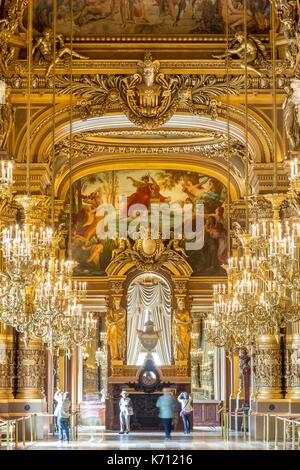 France, Paris, Opera Garnier (1875) designed by the architect Charles Garnier in an eclectic style, Stock Photo