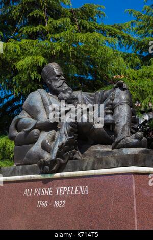 Albania, Tepelena, monument to Ali Pasha Tepelena, former Ottoman-era governor of the district that was Albania Stock Photo