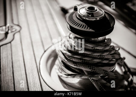 Abstract Rope and winch Stock Photo