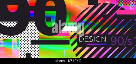 Abstract retro background back to 90s Stock Vector