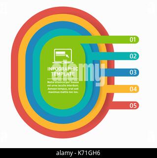 Diagram presentation template for infographics Stock Vector