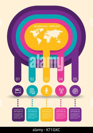 Abstract infographics template. Stock Vector