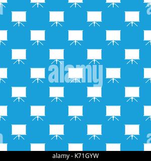 Blank projection screen pattern seamless blue Stock Vector