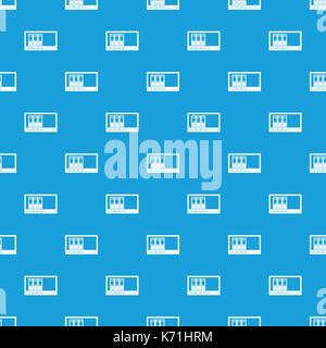 Office folders on the shelf pattern seamless blue Stock Vector